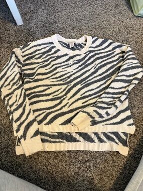 Sincerely Jules Zebra Print Knit Sweater